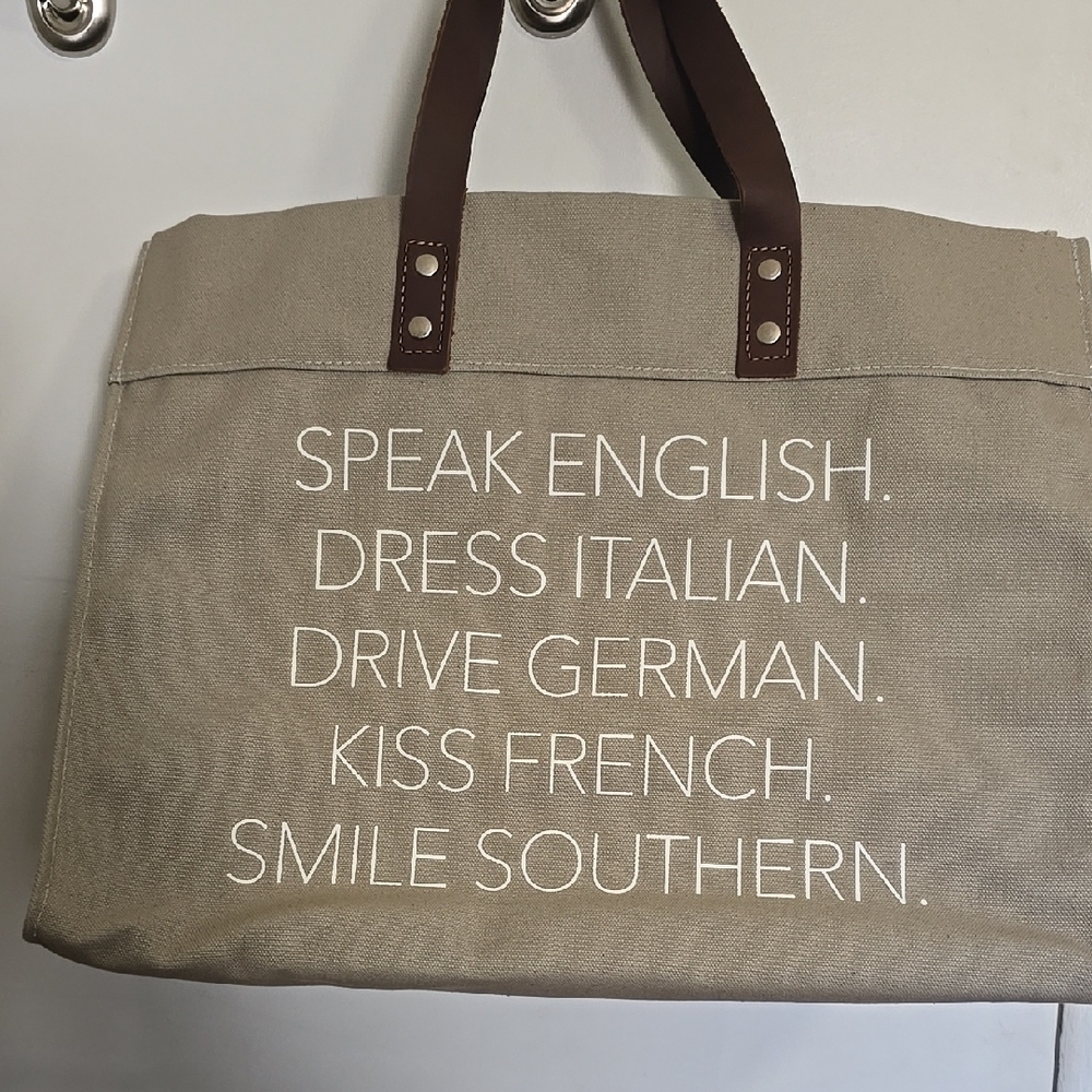 Canvas Tote Bag with Inspirational Text